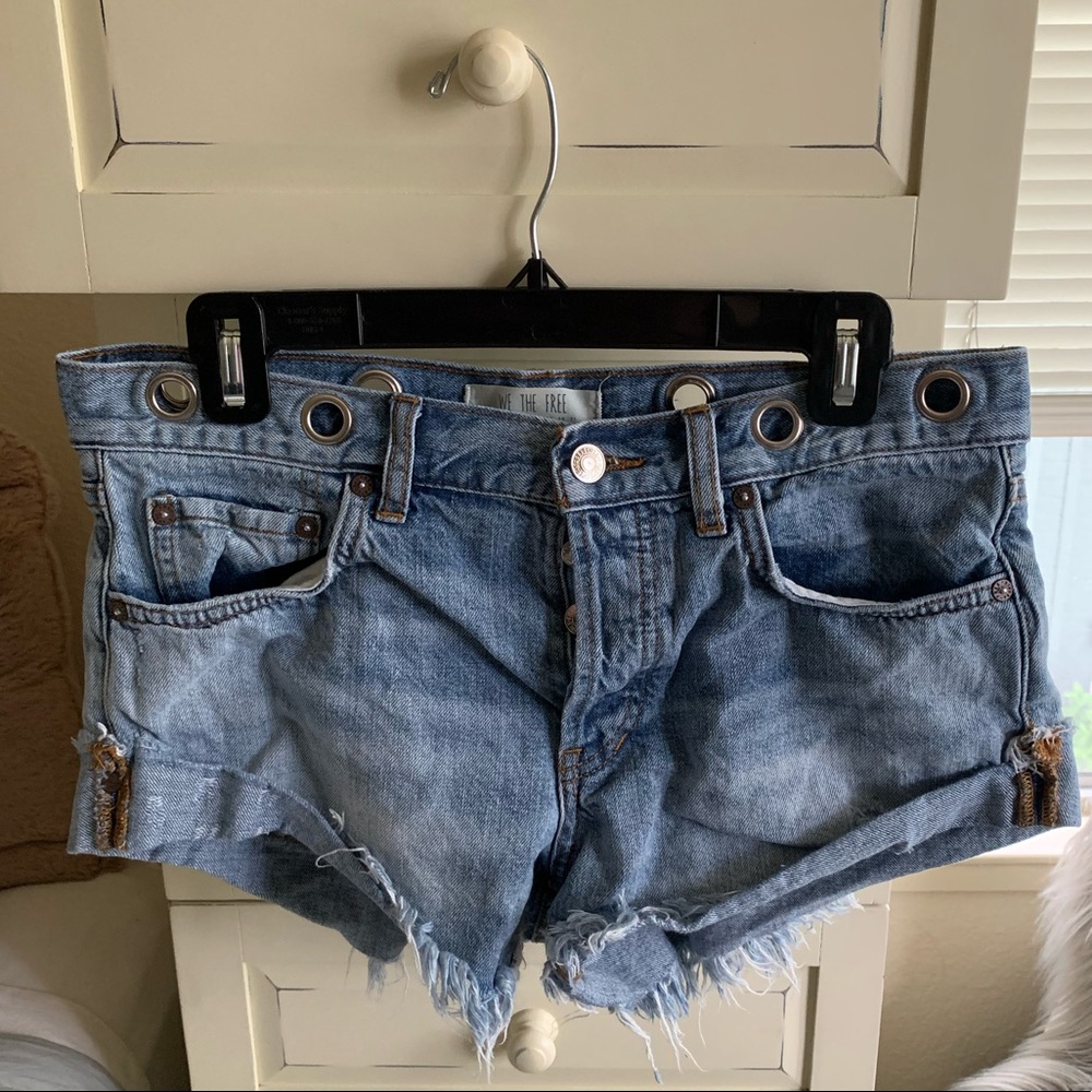 Free People denim shorts